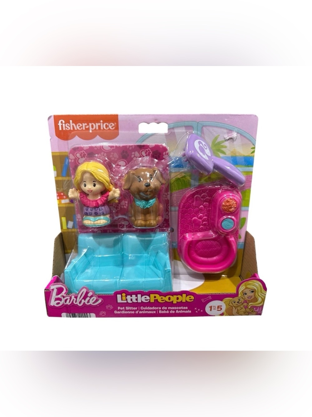 Barbie Little People Pet Sitter Playset By Fisher-Price For Ages 1-5 Includes Do
